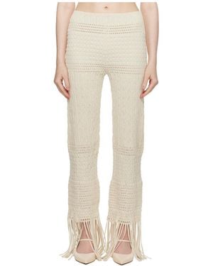 Nanushka Textured Pants - Natural