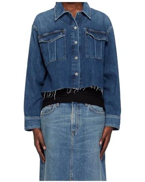 Agolde Nyx Denim Shirt Jacket - Blue