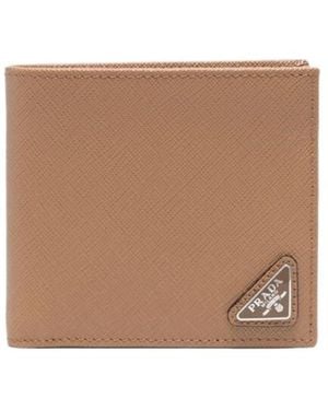 Prada Saffiano Leather Wallet - Natural