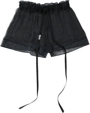 Ann Demeulemeester Gilla Boxer With Lace Borders Underwear - Black