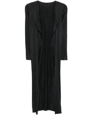 Pleats Please Issey Miyake Pleated Casual Jacket - Black