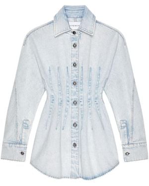 Givenchy Mini Long Sleeve Dress With Cinched Waist - Blue
