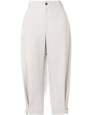 Proenza Schouler Kay Tapered Casual Pants - White