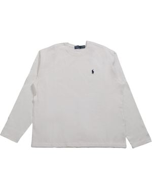 Polo Ralph Lauren Logo Embroidered Crewneck T-Shirt - White