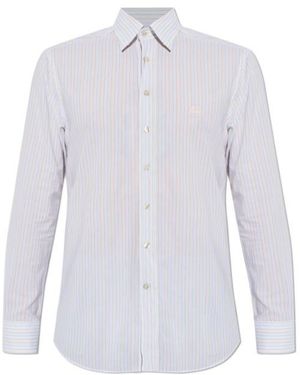 Etro Slim-Fit Striped Shirt - White