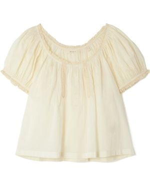 Doen Frederica Lace-Trimmed Shirt - Natural