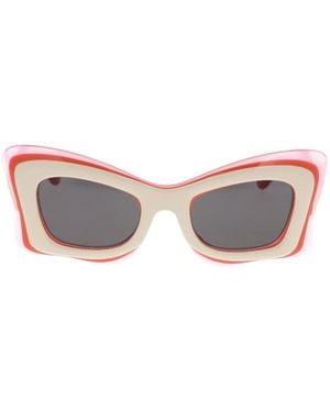 Loewe Butterfly Frame Sunglasses - White