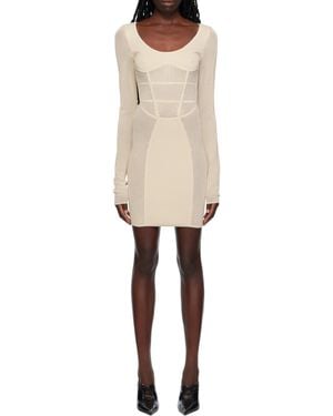 Dion Lee Sport Crochet-Knit Mini Dress - Natural