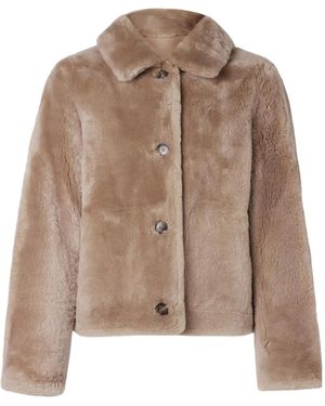 Yves Salomon Shearling Jacket - Brown