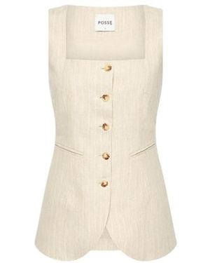 Posse Square Neck Vest - Natural