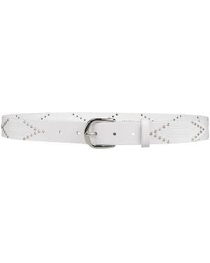 Isabel Marant Solidcolor Leather Belt - White