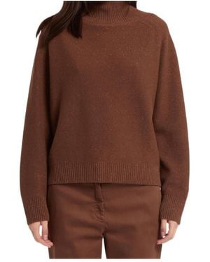 Marella Long-Sleeve Turtleneck Sweater - Brown