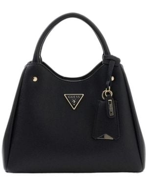 Guess Meridian Logo Handbag - Black