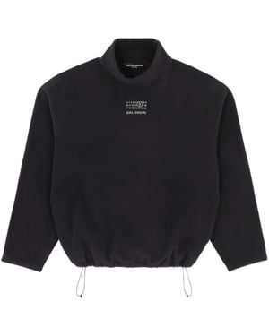MM6 MAISON MARGIELA X SALOMON High-Neck Drawstring-Hem Sweatshirt - Blue