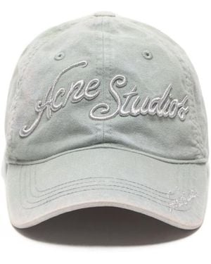 Acne Studios Embroidered Cap - Grey