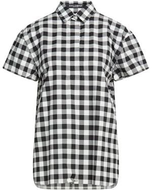 Dolce & Gabbana Plaid Short-Sleeve Shirt - White
