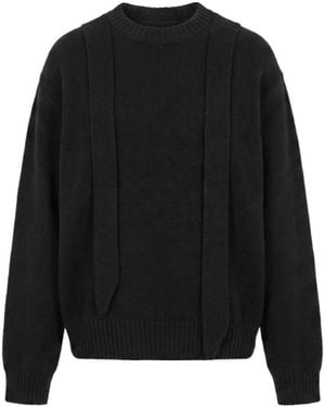 Sacai Oversized Crewneck Sweater - Black