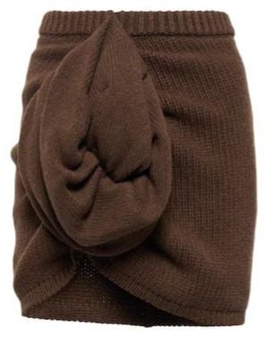 Magda Butrym Cashmere Miniskirt - Brown