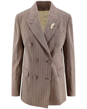 Golden Goose Double Breasted Tailored Blazer - Brown