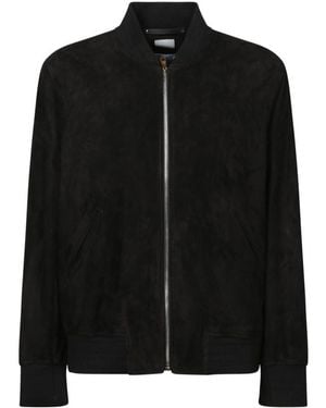 Paul Smith Zip-Up Long-Sleeved Bomber Jacket - Black