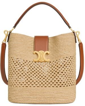 Celine Medium Louise Bucket - Natural