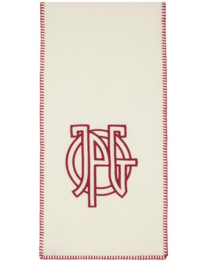 Jean Paul Gaultier Sewing Knitted Scarves - White