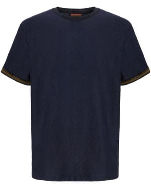 Missoni Zigzag-Design T-Shirt - Blue