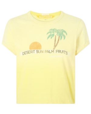 Mother Printed Cotton-Jersey T-Shirt - Yellow
