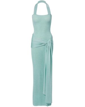 AYA MUSE Knitted Sequined Dress - Blue
