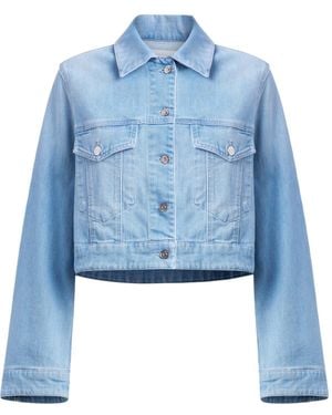 Dondup Cropped Denim Jacket - Blue