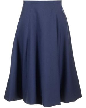 Marni Wool Midi Skirt - Blue