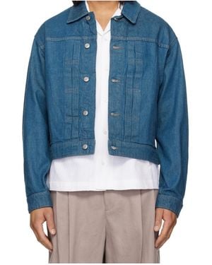 BOSS Logo Patch Denim Jacket - Blue