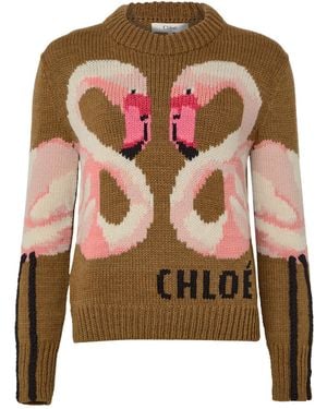 Chloé Logo Sweater - Brown