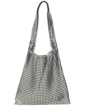Rabanne Chainmail Detail Top Handle Bag - White
