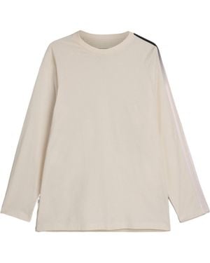 Y-3 Oversized Gradient Stripes Long-Sleeved T-Shirt - Natural