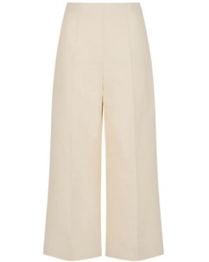 Marni Cream Cotton Cady Cropped Trousers - White