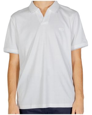 Calvin Klein Short-Sleeved Polo Shirt - White