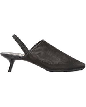 Loewe Petal Slingback Heeled Sandals - Black