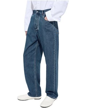 Bottega Veneta Wide Leg Jeans - Blue