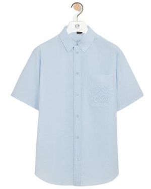 Loewe Collared Long-Sleeved Shirt - Blue