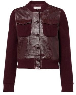 Dorothee Schumacher It's A Match Cropped Leather Jacket - Red