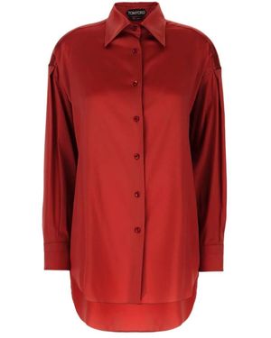 Tom Ford Long Sleeve Shirt - Red
