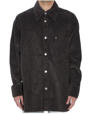 Ami Paris Corduroy Velvet Overshirt - Black