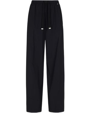 Herno Wide Leg Drawstring Trousers - Black