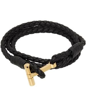 Tom Ford Braided Design Bracelet - Black