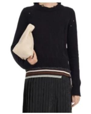 MM6 by Maison Margiela Ribbed Knit Top - Black