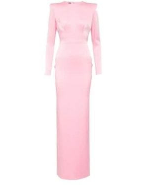 Alex Perry Daley Cutout Satin Crêpe Maxi Dress - Pink