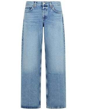 Agolde Low-Waist Straight Jeans - Blue