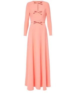 Carolina Herrera Bow-Detail Crepe Gown - Pink