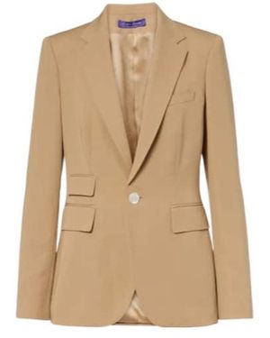 Ralph Lauren Parker Wool Gabardine Blazer - Natural